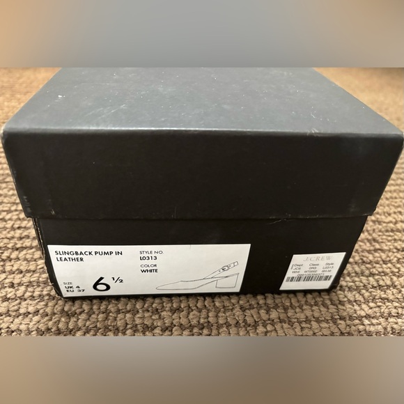 J Crew women’s sling back mid heel pump shoes off white - sz 6.5 - Picture 7 of 7